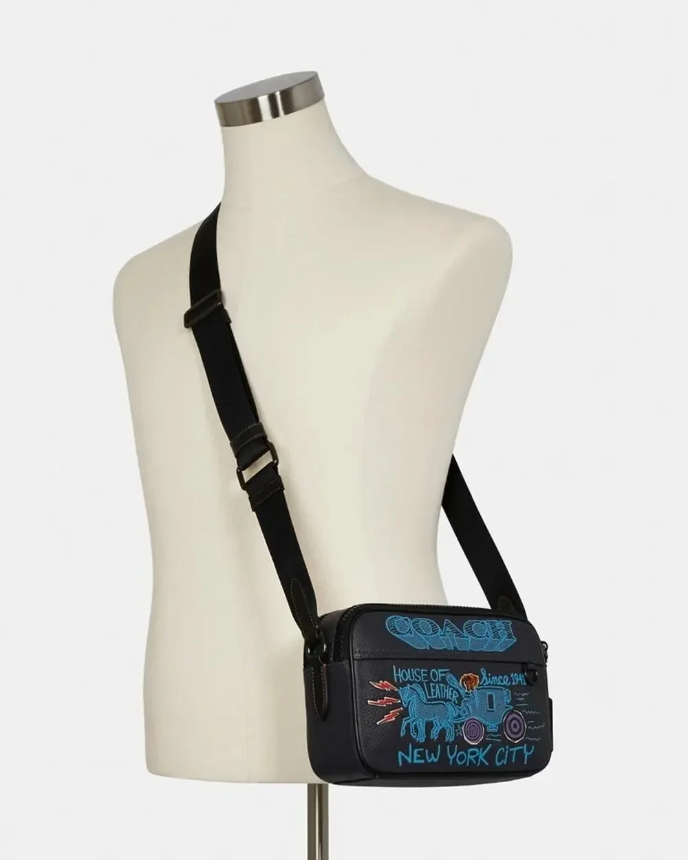 Coach Graham Leather Crossbody with Art School Graphic C5416 NEW